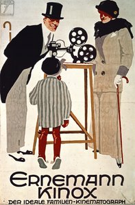 Ernemann Kinox, Der Ideal Familien Kinematograph (La cámara de cine de la familia ideal), Alemania de Ludwig Hohlwein