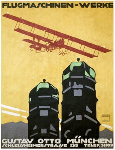 Máquinas Voladoras - Obras, Cartel. 1912 (litografía)