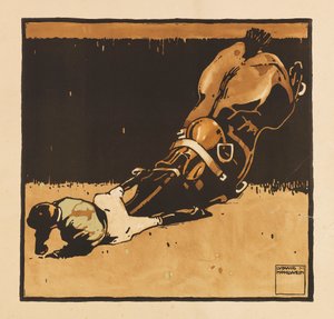 Del portafolio Turf. Doce imágenes de carreras de caballos, 1909 de Ludwig Hohlwein