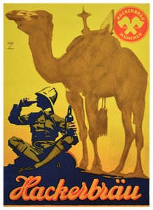 Cartel publicitario de la cerveza Hackerbrau, c.1930 (litografía)