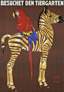 Cartel publicitario del zoo Hellabrunn de Múnich