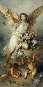 Flora con putti-paz de Ludwig Knaus