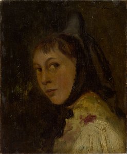 Cabeza de campesina de Ludwig Knaus