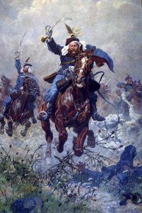Coronel Maximilian Ritter von Rodakowski y los 13º Ulanos en la batalla de Custoza en 1866, 1908