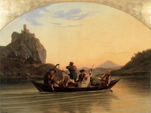 Cruce de Schreckenstein de Ludwig Richter