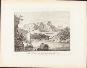 Königsee hacia el Untersberg cerca de Salzburgo de Ludwig Richter