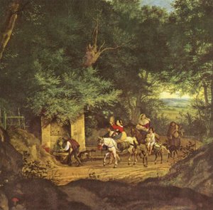 Alemán: Waldbrunnen bei Ariccia El pozo del bosque de Ariccia de Ludwig Richter