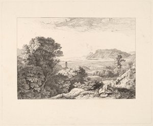 Vista del Castillo de Olevano de Ludwig Richter