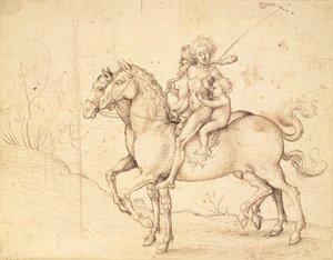 Salvajes a caballo de Ludwig Schongauer
