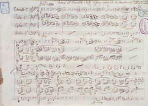 Página de la partitura de la Sinfonía n.º 6 en Fa mayor, opus 68, de Ludwig van Beethoven de Ludwig van Beethoven