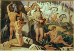 En la fuente de Ludwig von Hofmann