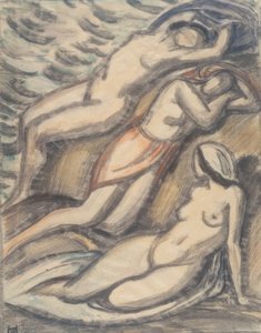Tres mujeres bañándose de Ludwig von Hofmann