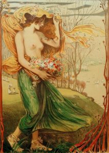 Flora (Retrato de compromiso) de Ludwig von Hofmann