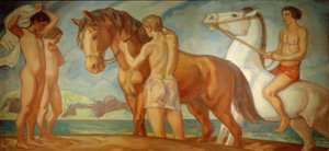 Jinete en el mar de Ludwig von Hofmann