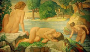 Verano (Mujeres en el estanque) de Ludwig von Hofmann