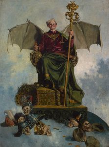 Alegoría de Satán (Señor del Mundo), c.1900 (óleo sobre lienzo) de Ludwik Stasiak