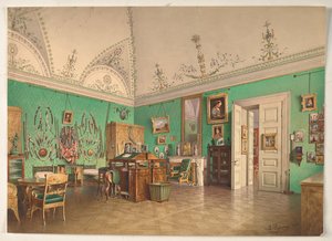 Interior del estudio del Gran Duque Mijail Nikoláievich en San Petersburgo