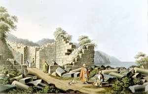 Ruinas de un antiguo templo en Samos, lámina 58 de 