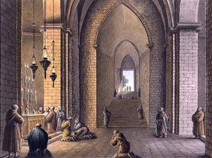 La Tumba de la Virgen María, Jerusalén, publicado por William Watts de Luigi (after) Mayer