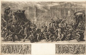 El saqueo del templo en Jerusalén, c. 1838 de Luigi Ademollo