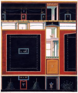 Decoraciones murales de la Casa de Aulus Vettius, Pompeya, c.36-39 d.C., 1897 de Luigi Bazzani