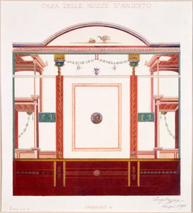 Decoraciones murales de la Casa de la Boda de Plata, Pompeya, 1897