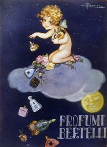 Publicidad de fragancias Bertelli. Ilustración de Brisi (Busi). de Luigi Busi