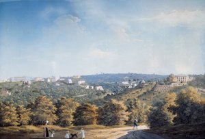 Colina de Capodimonte y villas a lo largo de la carretera Ponti Rossi de Luigi Fergola