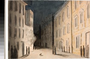 Perspectiva de la Strada Nuovissima en Génova de Luigi Garibbo