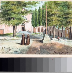 Vista de la iglesia de los Capuchinos, Génova
