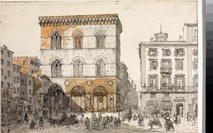 Vista de la iglesia de Orsanmichele en Florencia de Luigi Garibbo