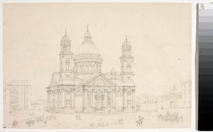 Vista de la Basílica Santa Maria Assunta di Carignano en Génova de Luigi Garibbo