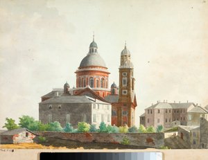 Vista de la Basílica de Santa Maria Assunta di Carignano en Génova de Luigi Garibbo