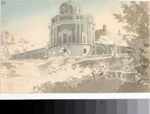 Vista del Pabellón Kaffeehause en los jardines de Boboli de Luigi Garibbo