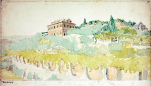 Vista de la villa del Marqués Gian Carlo di Negro conocida como Villetta Di Negro en Génova de Luigi Garibbo