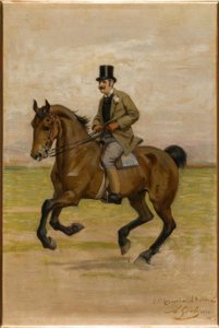 Vittorio Matteo Corcos a caballo de Luigi Gioli