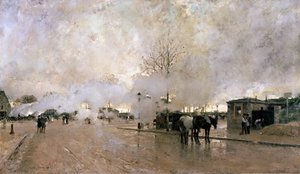 Humo en la Línea del Circuito de París, 1885