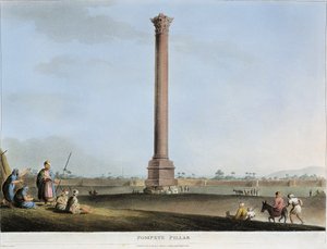 Egipto, Alejandría, Columna de Pompeyo de Luigi Mayer