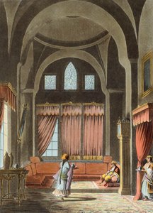 Interior de un harén en El Cairo de Luigi Mayer