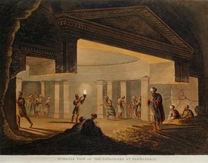 Vista de las catacumbas en Alejandría (Egipto) de Vistas en Egipto por Luigi Mayer, grabado de Luigi Mayer