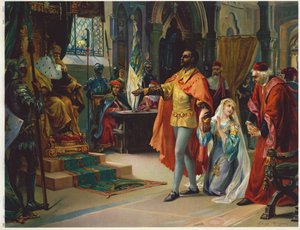 Escena de Otelo de Shakespeare de Luigi Morgari