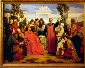 Celebración del cumpleaños de Platón en la villa de Lorenzo Il Magnifico en Careggi el 7 de noviembre