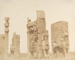 La antigua puerta de entrada a Persépolis, 1858 de Luigi Pesce