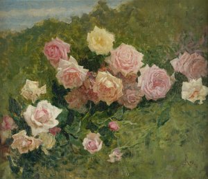 Estudio de rosas (óleo sobre lienzo)