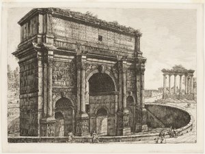 El arco de Septimio Severo de Luigi Rossini