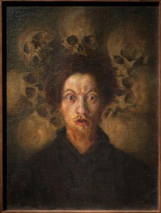 Autorretrato con calaveras