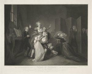 Última reunión de Luis XVI y su familia de Luigi Schiavonetti