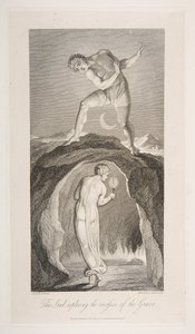 El alma explorando los recovecos de la tumba, de El Sepulcro, un poema de Robert Blair, 1 de marzo de 1813 de Luigi Schiavonetti