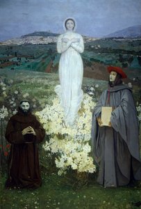 La aparición de la Virgen a San Francisco de Asís y Buenaventura
