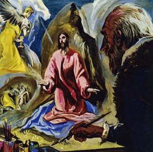 El Greco siguió pintando temas religiosos hasta su muerte a los 73 años (litografía en color)